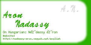 aron nadassy business card